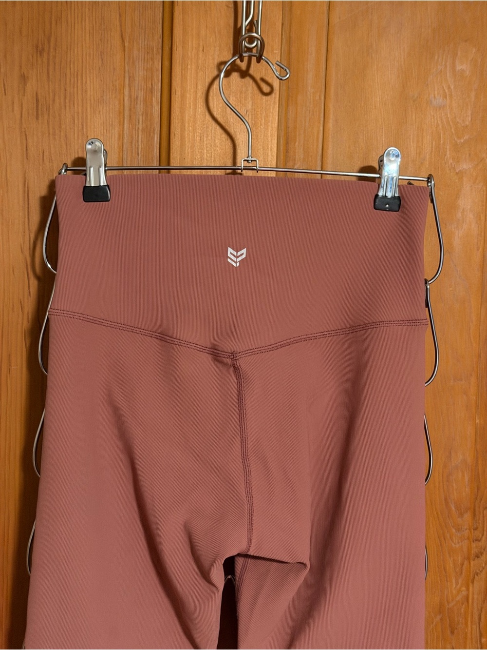 Strong Physiquez Ribbed Legging Dusty Rose/Pink High Waist Yoga Running - Med View 3